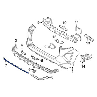 Hyundai OE - Rear Center Bumper Trim