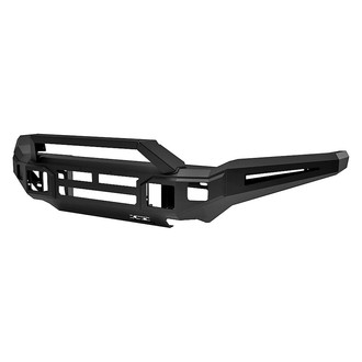 ICI® - Alumilite Full Width Black Powder Coated Front HD Bumper with Hoop