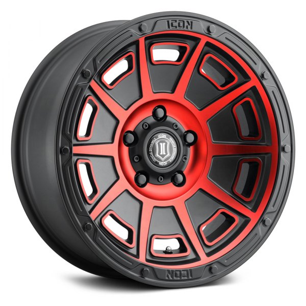 ICON ALLOYS® - VICTORY Satin Black with Red Tint