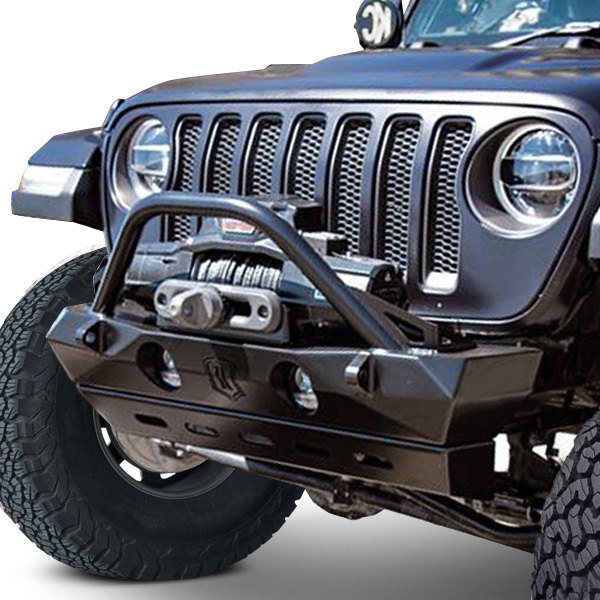 Icon Vehicle Dynamics® - Pro Series Stubby Front HD Black Powder Coated Bumper
