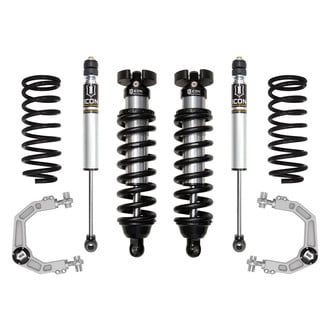 ICON® - 0"-3" x 1" Billet UCA Stage 2 Front and Rear Suspension Lift Kit