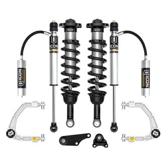 ICON® - 1.25"-3" x 1.25"-3" Billet UCA Stage 3 Front and Rear Suspension Lift Kit
