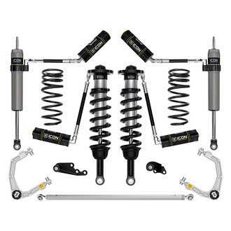 ICON® - 1.25"-3" x 2" Billet UCA Stage 6 Front and Rear Suspension Lift Kit