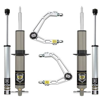 ICON® - 2.375"-3.75" x 2" Billet UCA Stage 2 Front and Rear Suspension Lift Kit