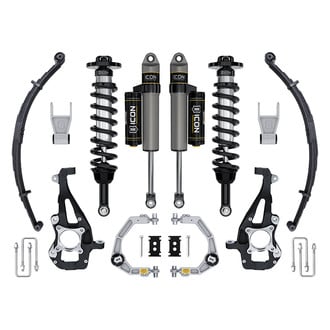ICON® - 3.5"-4.5" x 1.5"-3.5" Billet UCA Stage 2 Front and Rear Suspension Lift Kit