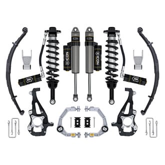 ICON® - 3.5"-4.5" x 1.5"-3.5" Billet UCA Stage 3 Front and Rear Suspension Lift Kit