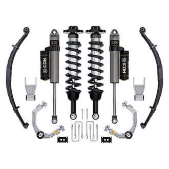 ICON® - 2.5"-3" x 0.5"-2.5" Billet UCA Stage 2 Front and Rear Suspension Lift Kit