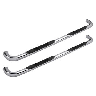 Iconic Accessories® - 3" Cab Length Polished Round Tube Step Bars