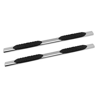 Iconic Accessories® - 5" Cab Length Polished Oval Straight Step Bars