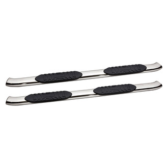 Iconic Accessories® - 5" Cab Length Polished Oval Step Bars with 30 Degree Bend