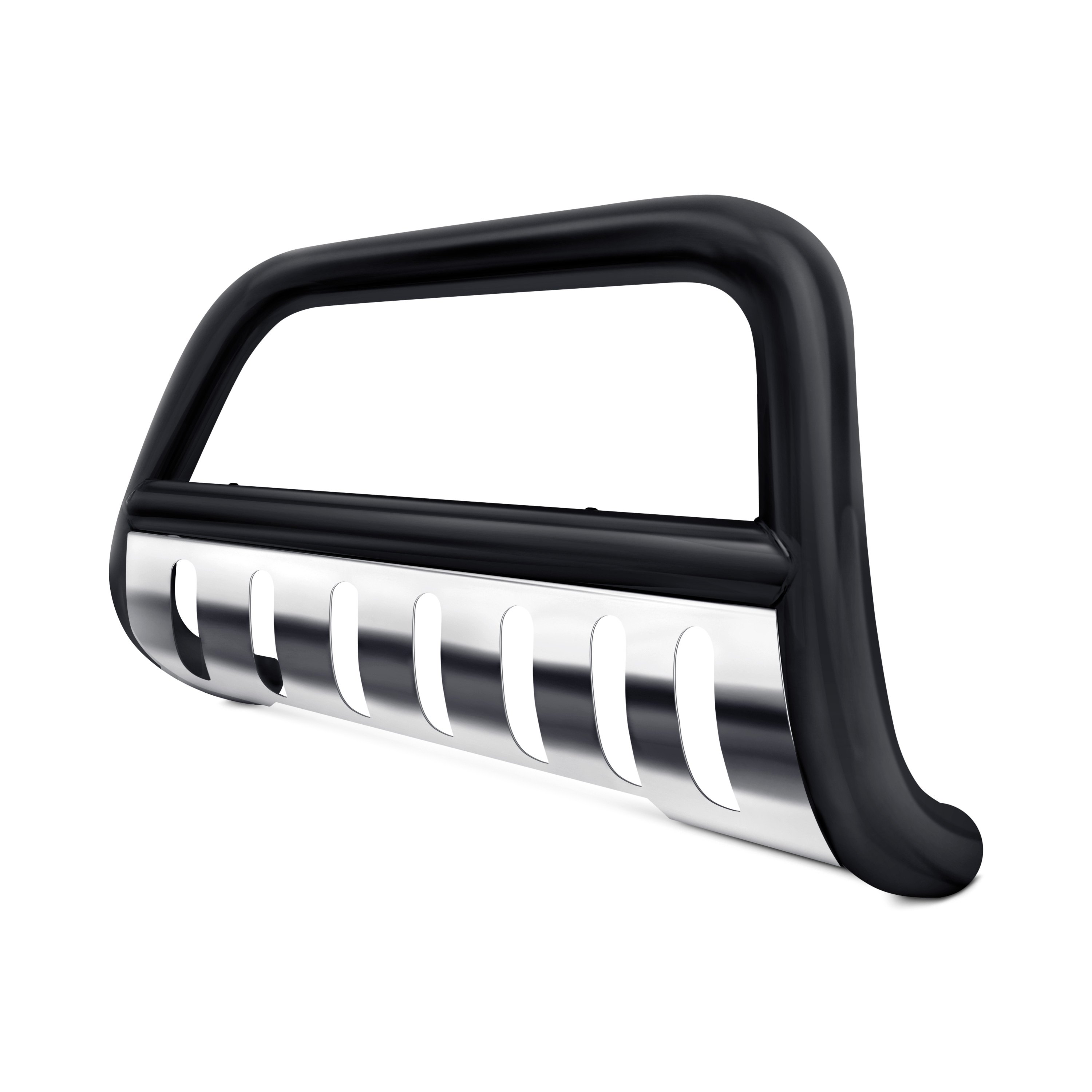 Iconic Accessories® 131-5973 - Black Bull Bar with Brushed Skid Plate