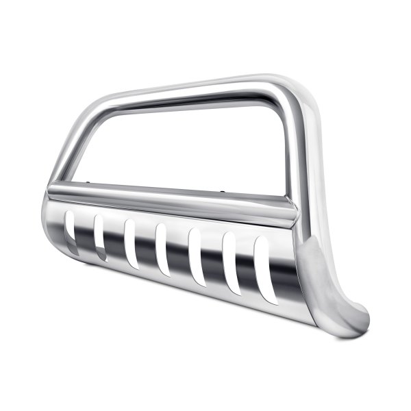 Iconic Accessories® - Polished Bull Bar with Brushed Skid Plate