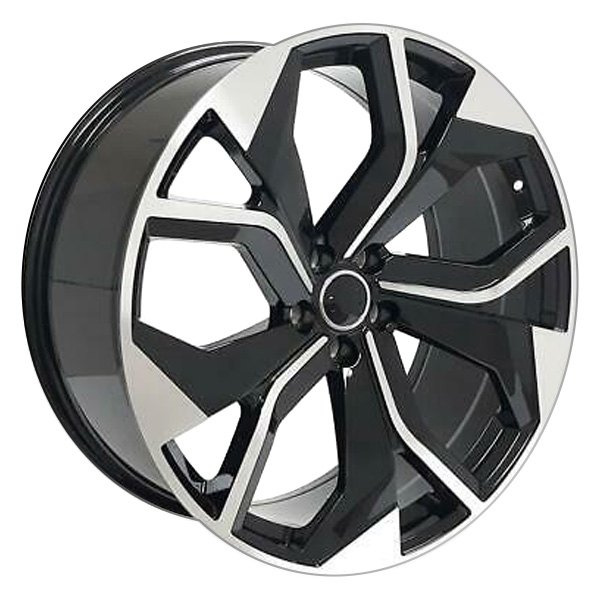 iD Select® - 22 x 10 Black with Machine Face Alloy Factory Wheel Set (Replica)