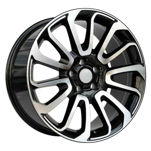 iD Select® - 22 x 9.5 14 Spiral-Spoke Black with Machine Face Alloy Factory Wheel Set (Replica)