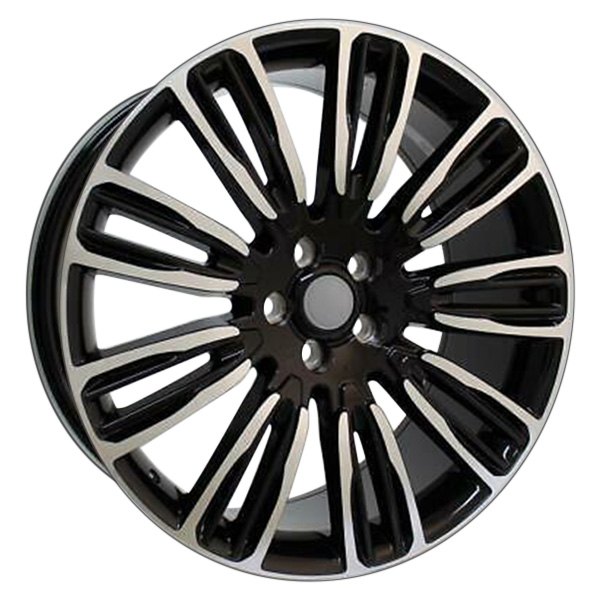 iD Select® - 20 x 9.5 9 Double I-Spoke Gloss Black with Machine Face Alloy Factory Wheel Set (Replica)