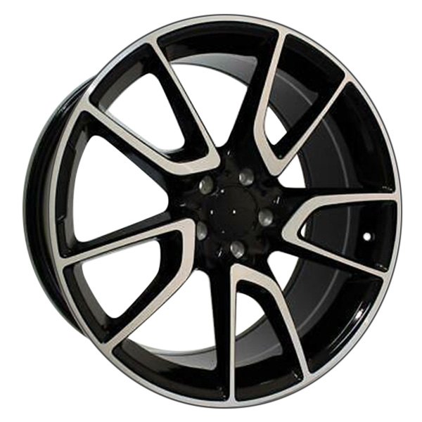 iD Select® - 21 x 10 5 V-Spoke Black with Machine Face Alloy Factory Wheel Set (Replica)