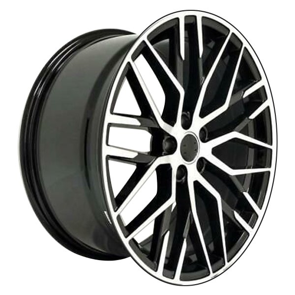 iD Select® - 21 x 9.5 5 Double Y-Spoke Gloss Black with Machine Face Alloy Factory Wheel Set (Replica)