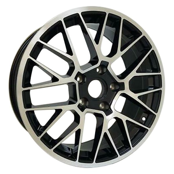 iD Select® - 19 x 8.5/9.5 5 Double Y-Spoke Black with Machine Face Alloy Factory Wheel Set (Replica)
