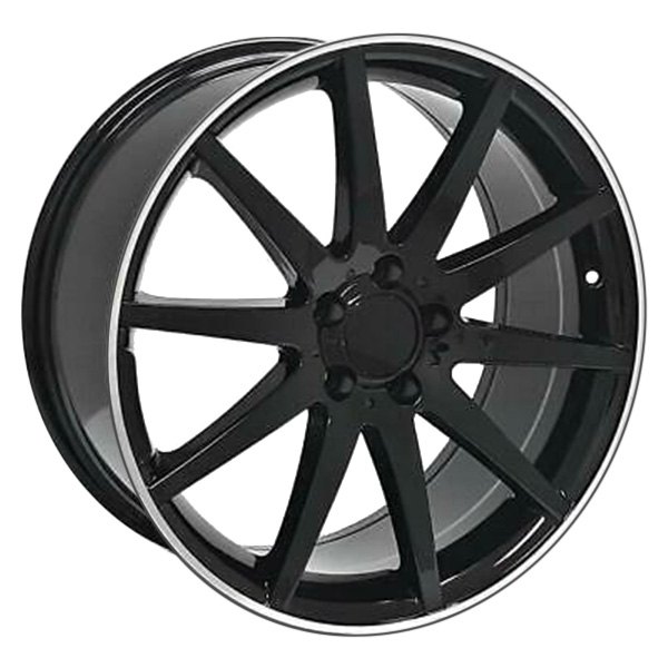 iD Select® - 20 x 8.5 10 I-Spoke Black with Machine Lip Alloy Factory Wheel Set (Replica)