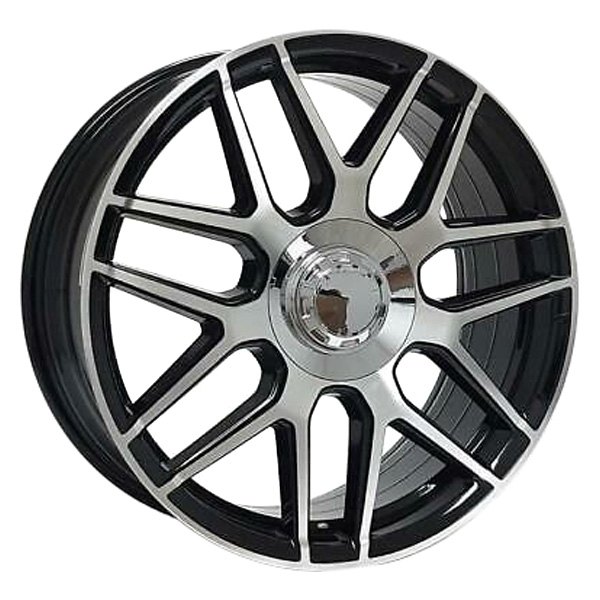 iD Select® - 20 x 8.5/9.5 Gloss Black with Machine Face Alloy Factory Wheel Set (Replica)