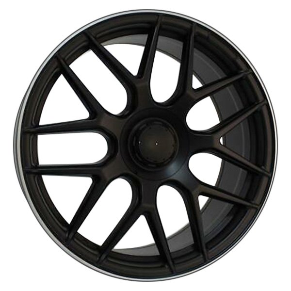 iD Select® - 20 x 8.5/9.5 7 Y-Spoke Satin Black with Machined Lip Alloy Factory Wheel Set (Replica)