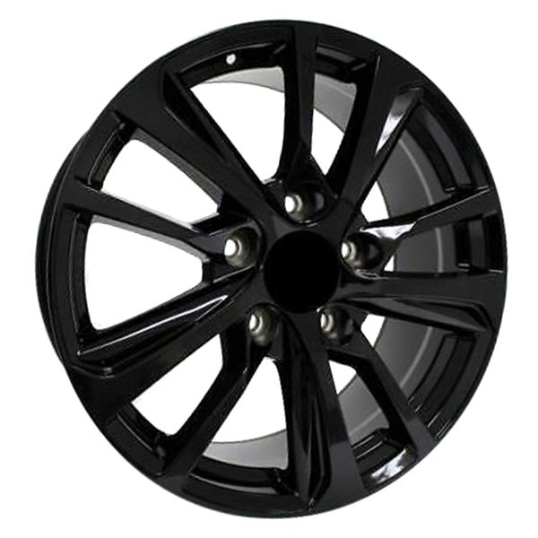 iD Select® - 20 x 8.5 10 Alternating-Spoke Gloss Black Alloy Factory Wheel Set (Replica)