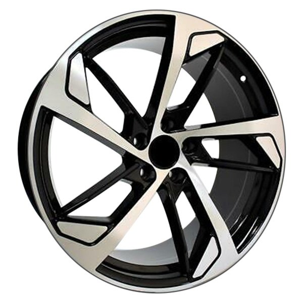 iD Select® - 20 x 9 5 Double Spiral-Spoke Black with Machine Face Alloy Factory Wheel Set (Replica)