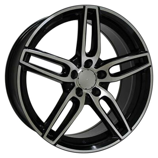 iD Select® - 19 x 8 Double 5-Spoke Black with Machine Face Alloy Factory Wheel Set (Replica)