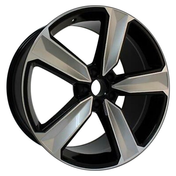 iD Select® - 19 x 8.5 5 5-Spoke Black with Silver Face Alloy Factory Wheel Set (Replica)