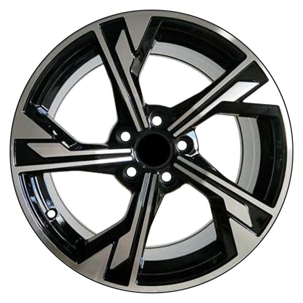 iD Select® - 19 x 8.5 5 Spiral-Spoke Black with Machine Face Alloy Factory Wheel Set (Replica)