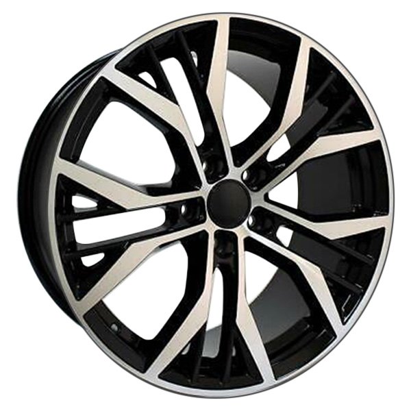 iD Select® - 19 x 8 Black with Machine Face Alloy Factory Wheel Set (Replica)