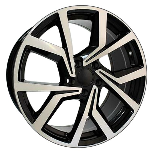 iD Select® - 19 x 7.5 Black with Machine Face Alloy Factory Wheel Set (Replica)