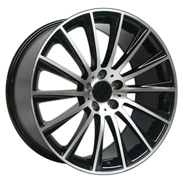 iD Select® - 18 x 8.5 Black with Machine Face Alloy Factory Wheel Set (Replica)