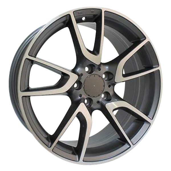 iD Select® - 18 x 8 5 V-Spoke Titanium with Machined Face Alloy Factory Wheel Set (Replica)