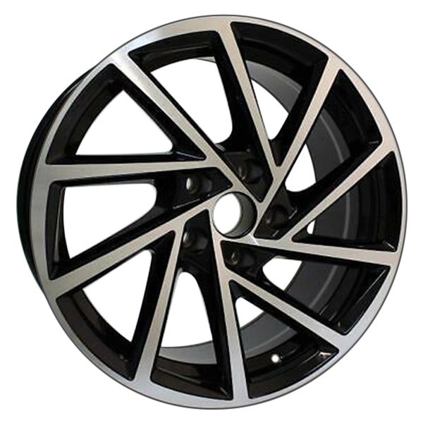 iD Select® - 18 x 7.5 10 Spiral-Spoke Black with Machine Face Alloy Factory Wheel Set (Replica)
