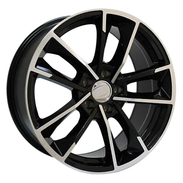 iD Select® - 18 x 8 Double 5-Spoke Black with Machine Face Alloy Factory Wheel Set (Replica)