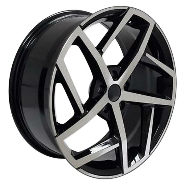 iD Select® - 17 x 7.5 Black with Machine Face Alloy Factory Wheel Set (Replica)