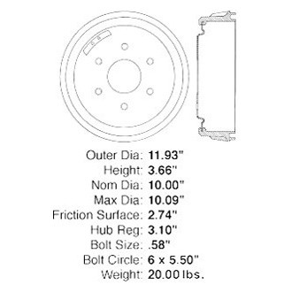 iD Select® - Rear Brake Drum