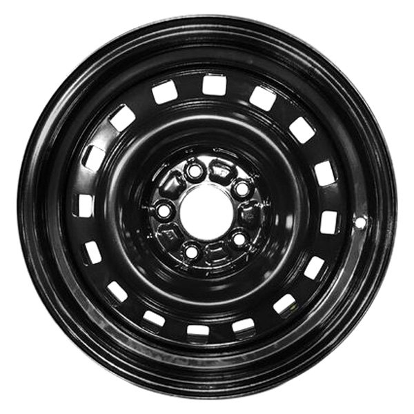 iD Select® - 16 x 7 16-Slot Black Steel Factory Wheel (New OEM Replica)