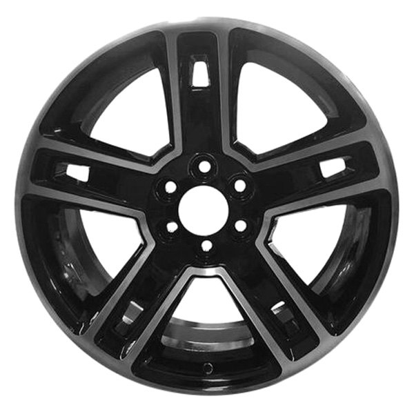 iD Select® - 22 x 9 Double 5-Spoke Black with Machined Face and Diamond Cut Alloy Factory Wheel (New OEM Replica)