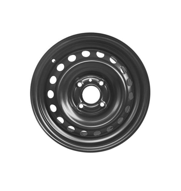 iD Select® - 15 x 6.5 18-Hole Black Steel Factory Wheel (New OEM Replica)
