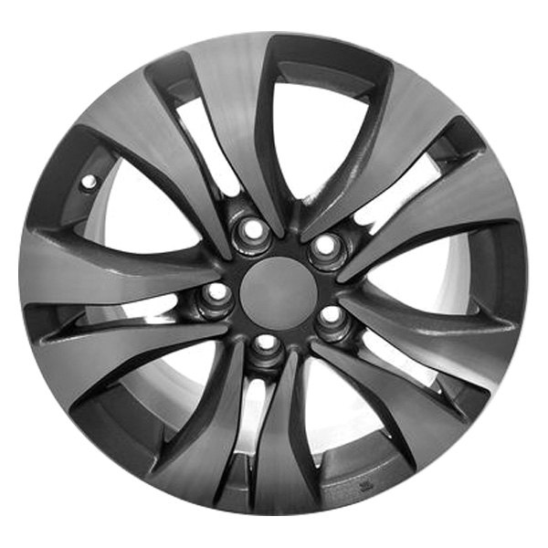 iD Select® - 16 x 7 5 V-Spoke Machined Face with Gunmetal Inlay Alloy Factory Wheel (New OEM Replica)