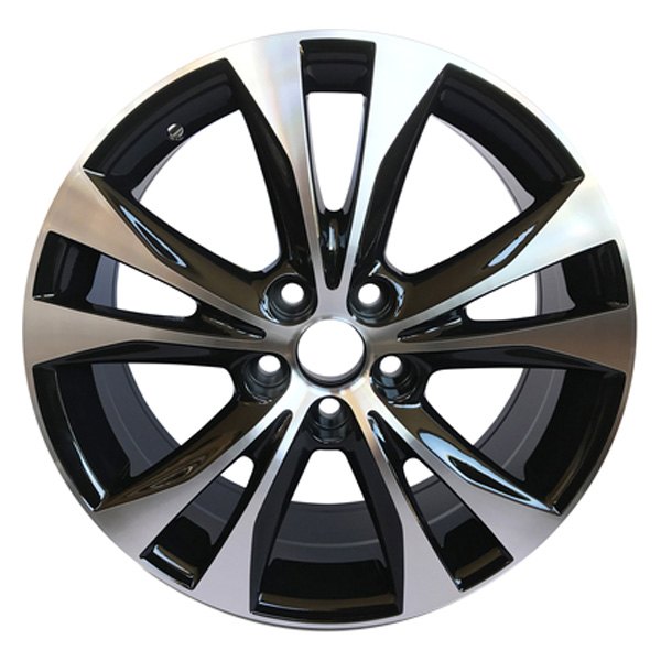 iD Select® - 18 x 7.5 5 V-Spoke Black with Machined Face and Diamond Cut Alloy Factory Wheel (New OEM Replica)