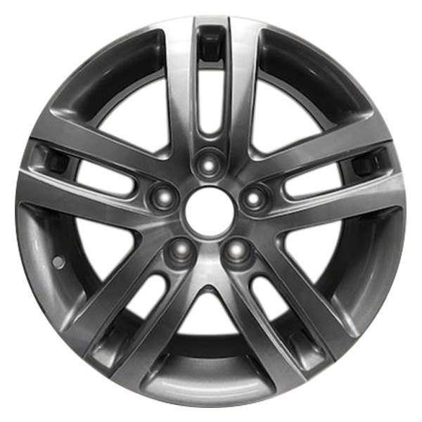 iD Select® - 16 x 6.5 Double 5-Spoke Gunmetal with Machine Cut Face Alloy Factory Wheel (New OEM Replica)