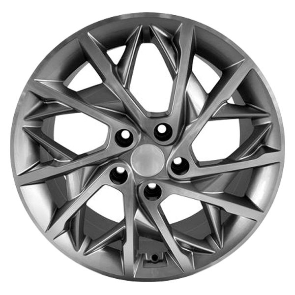 iD Select® - 17 x 7 5 V-Spoke Gunmetal with Machined Face Alloy Factory Wheel (New OEM Replica)