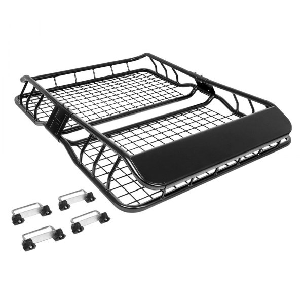 iD Select® - Black Roof Cargo Basket with Wid Fairing