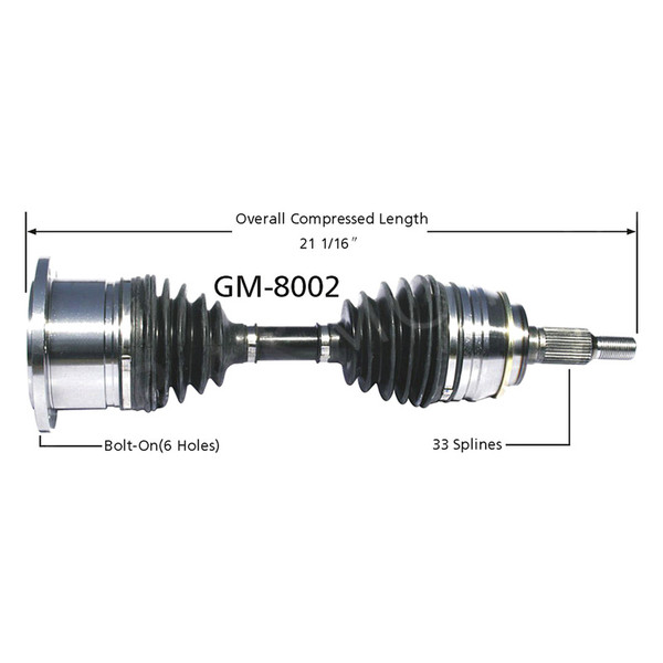 iD Select® GM-8002 - Front Driver Side CV Axle Shaft