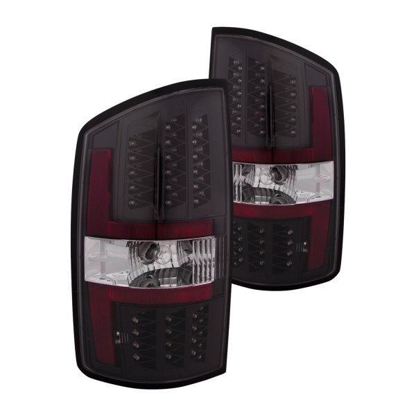 iD Select® - Black/Red LED Tail Lights, Dodge Ram