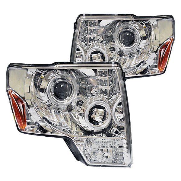 iD Select® - Driver and Passenger Side Chrome Projector Headlights, Ford F-150