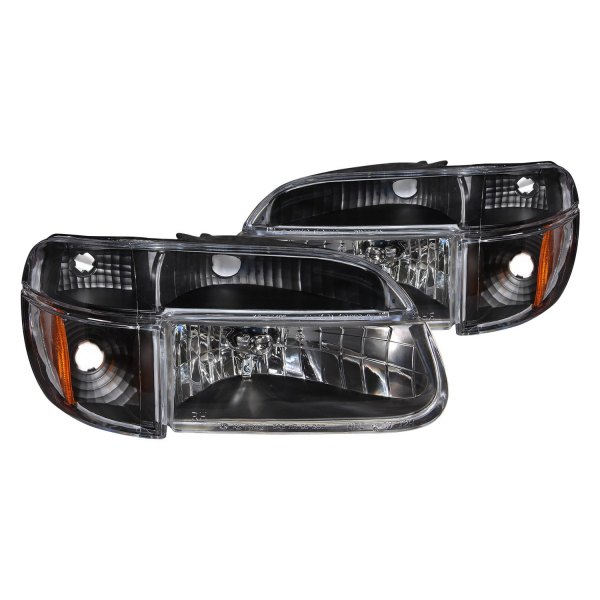 iD Select® - Driver and Passenger Side Chrome Euro Headlights, Ford Explorer